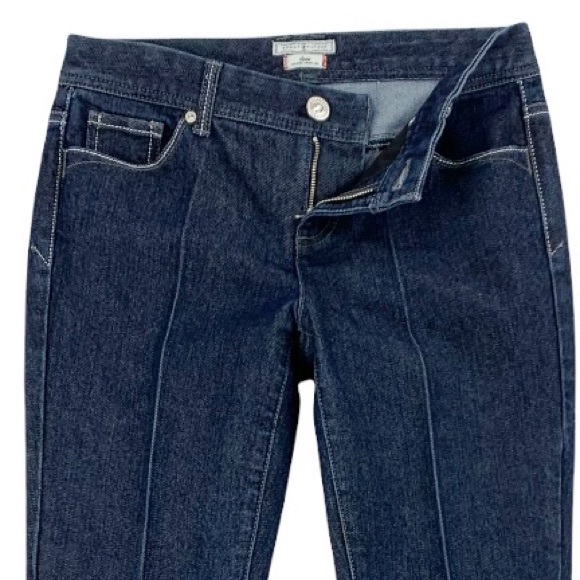 Tommy Hilfiger Spirit MidRise Skinny Leg Dark Wash Stretch Denim Jeans w/ Crest - Picture 11 of 16